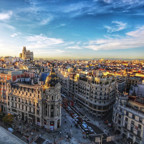 Stay just a fifteen-minute drive from the centre of Madrid
