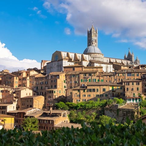 Explore Tuscany's charming cities like Siena, all within easy reach