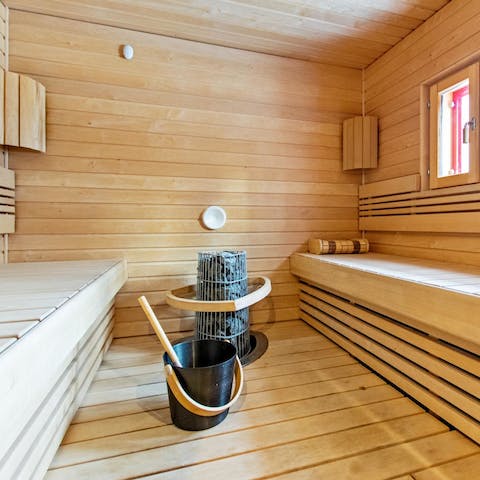 Make time to relax in the sauna