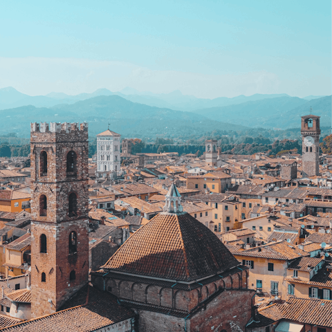 Spend a day exploring the historic city of Lucca – it's an easy drive away