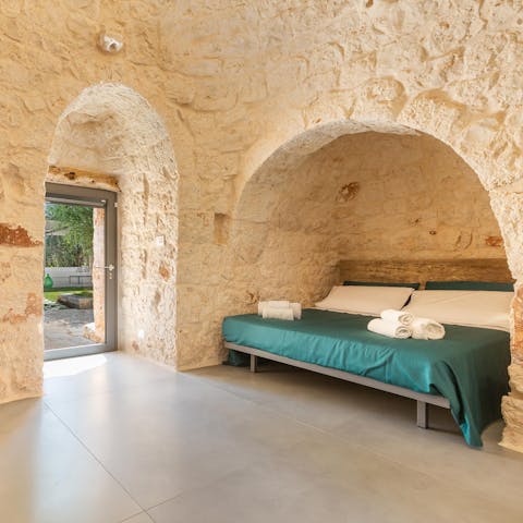 Wake refreshed and relaxed in the charming trullo