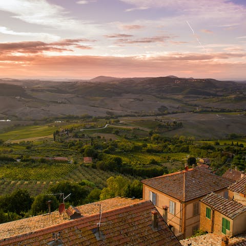 Sample the famous grape of the Montepulciano vineyards, a half-hour drive away
