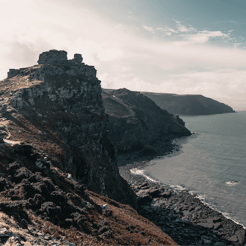 Drive down to Lynton's rugged coastline in five minutes
