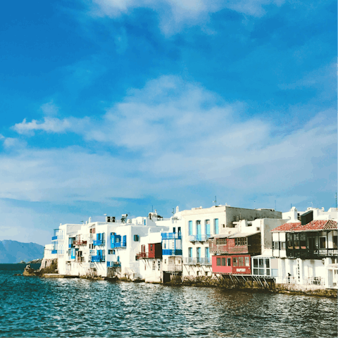 Enjoy an evening out in Mykonos Town, just fifteen minutes from home