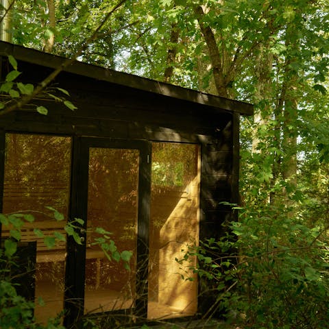 Unwind in the wood-fired sauna or Nordic bath