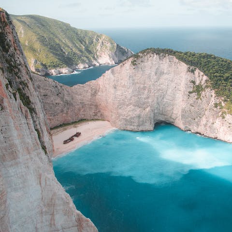 Discover the hidden beaches and dramatic seaside cliffs of Zakynthos