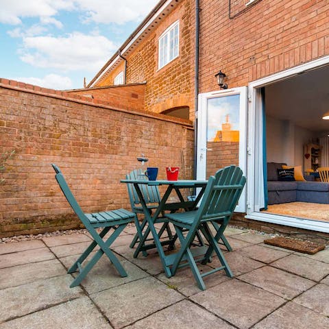 Enjoy your morning coffee on the patio