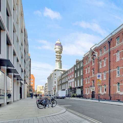 Stay in London's Fitzrovia, only a ten minute walk from the British Museum and Oxford Street