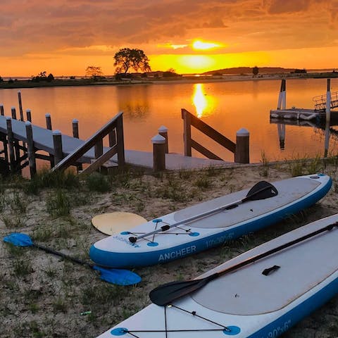 Watch a sunset over the bay right from your doorstep