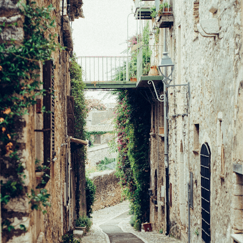 Meander the narrow streets of the medieval village of San Donato in Poggia