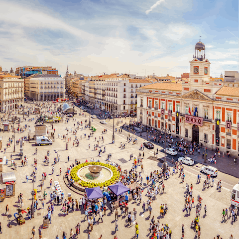 Explore the city of Madrid from your enviable city-centre location