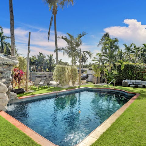 Float around for hours in your private pool