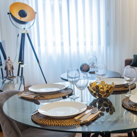 Serve up a Portuguest feast at the dining area