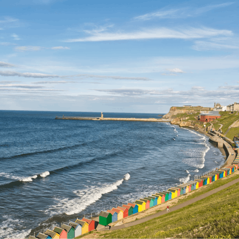 Stroll over to the Whitby seafront in five minutes and swim in the North Sea