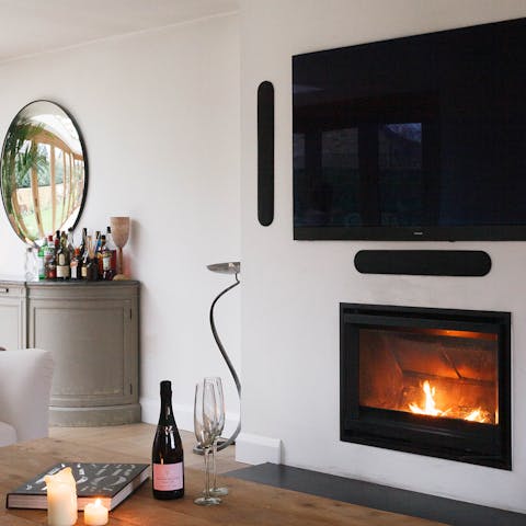 Curl up with a glass of wine in front of the fire