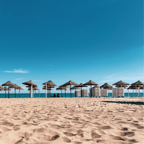 Spend the day relaxing on Playa de Carvajal, just 20m from your door
