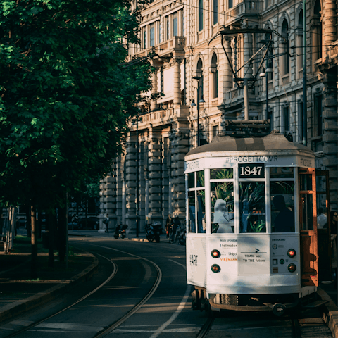 Hop on a tram and explore Milan with ease