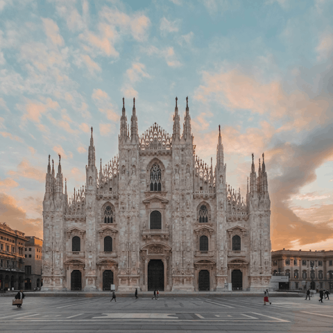 Marvel at the Duomo, a thirty-minute walk away