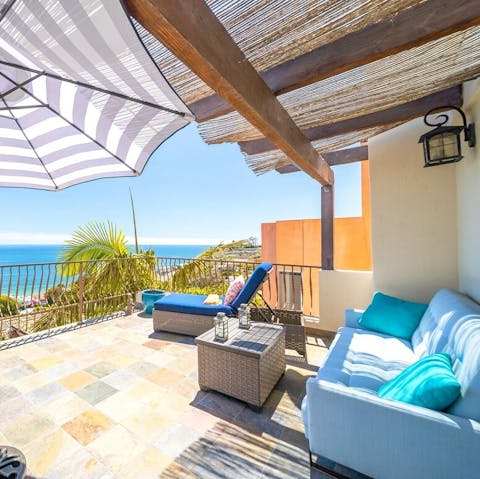 Soak up the sun and incredible ocean views from the terrace