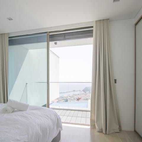 Feel the breeze flow through the window as you step onto the balcony