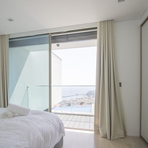 Feel the breeze flow through the window as you step onto the balcony