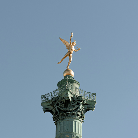 Step outside and stroll to nearby Place de la Bastille