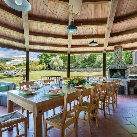 Fire up the barbecue and dine alfresco in the evenings