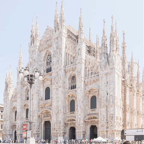 Reach the Duomo in five minute by metro—the Porta Venezia station is right by your building