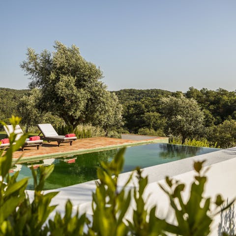 Take a rejuvenating dip in your serene infinity pool