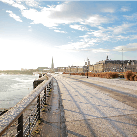 Travel less than half an hour to Bordeaux for a guided tour