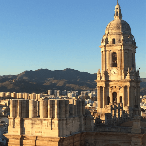 Visit Malaga's beautiful cathedral, just two minutes away by foot