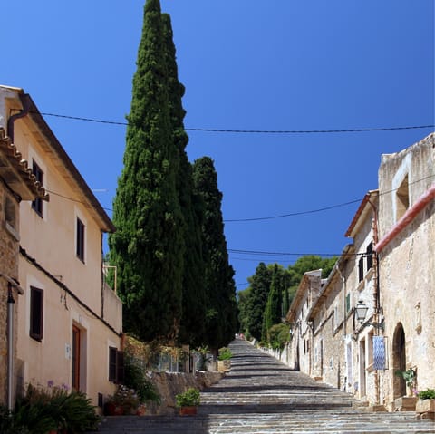 Stay in the heart of Pollença, a short stroll from the main square