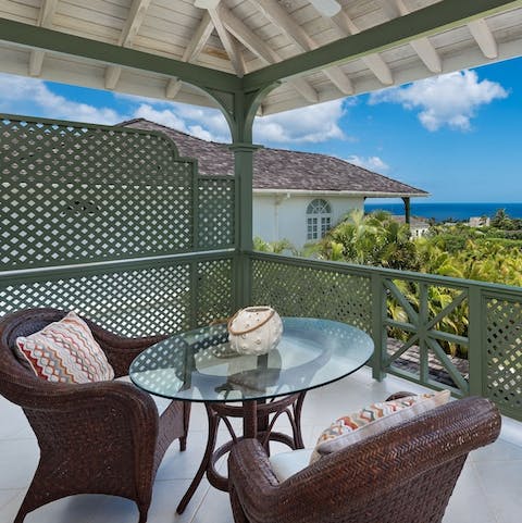 Sip your morning coffee on the balcony, admiring the sea views 