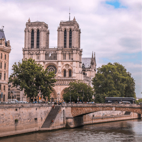Visit Notre-Dame Cathedral, a twenty-minute walk from this home