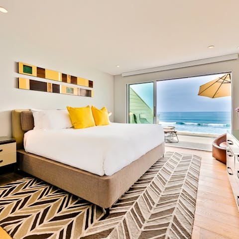 Wake up to ocean views each morning in the master bedroom