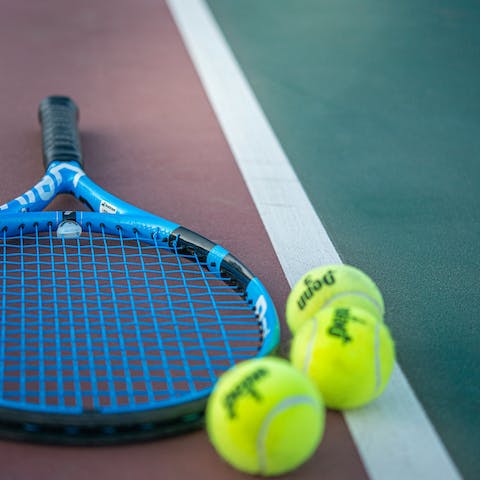 Channel your inner Serena Williams on the shared tennis courts