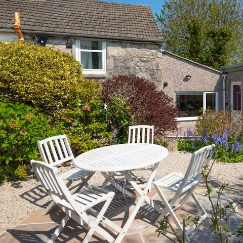 Tuck into some takeaway fish and chips at the alfresco dining area 