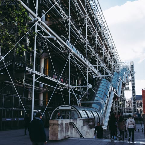 Take a fifteen-minute stroll down to the Centre Pompidou