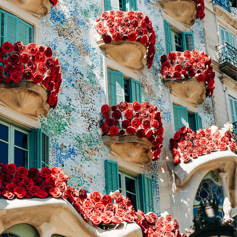 Take yourself on a Gaudi architecture tour, starting with Casa Batlló, a short walk away