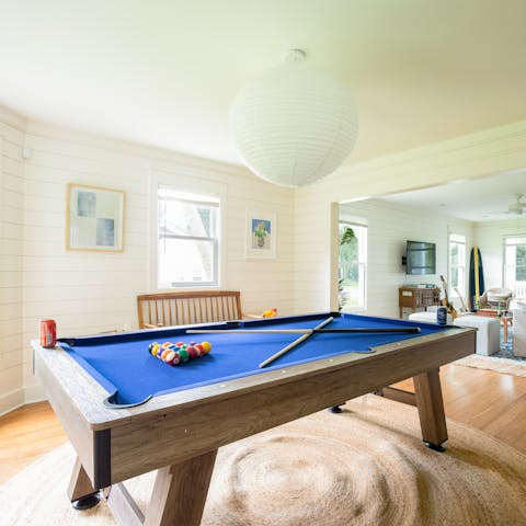 Get competitive around the billiards table
