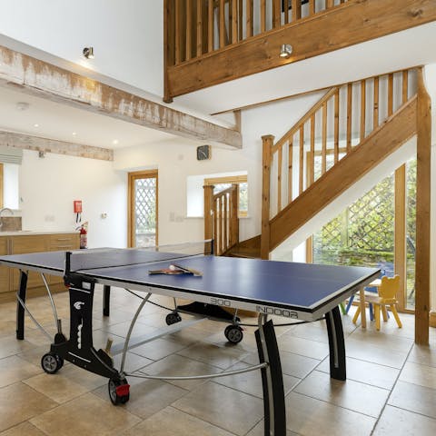 Break out the board games or give table tennis a spin