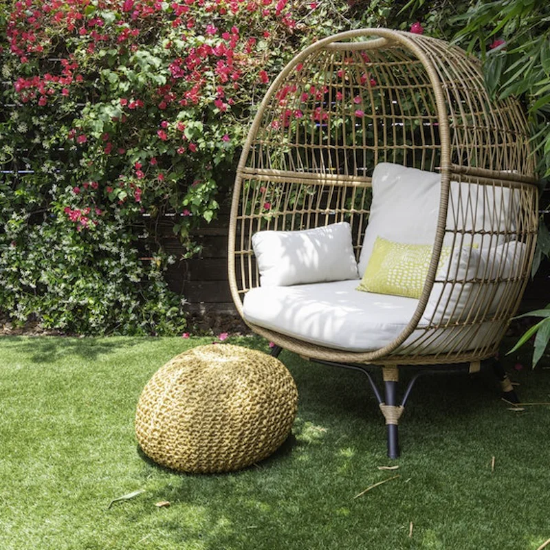 Find a quiet corner in the lush garden