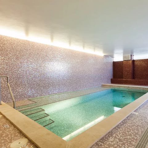 Take some time for self-care in the heated indoor pool