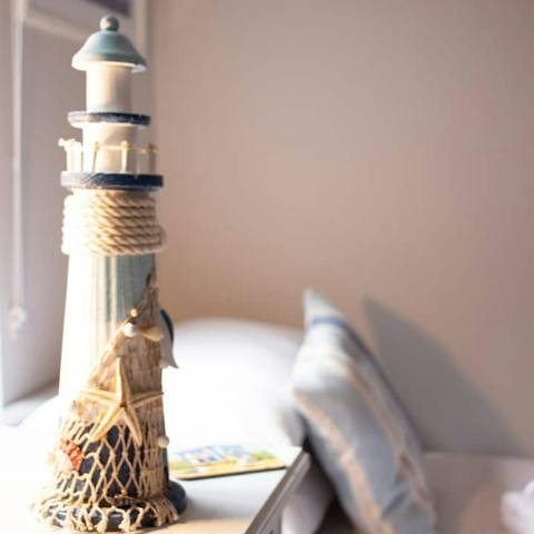 Enjoy nautical decor touches – a reminder of your seaside locale
