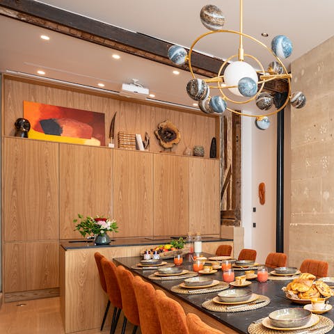 Cook a Parisian feast in the sleek, concealed kitchen