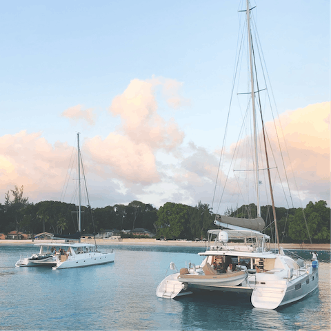 Hire a boat and enjoy an afternoon sailing the beautiful Caribbean waters