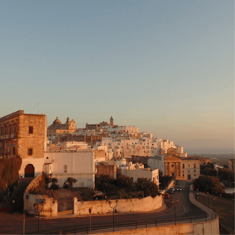 Take the short drive into the historic town of Ostuni 
