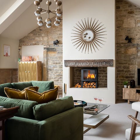Light the fire and spend cosy evenings at home