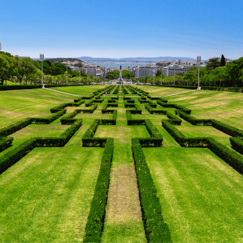 Soak up the magificent city vistas from Eduardo VII Park, within walking distance