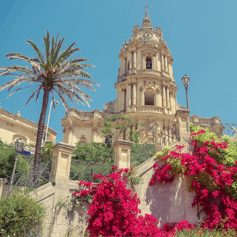 Visit the nearby town of Ragusa with its unique Sicilian Baroque style, matching the style found in Ispica
